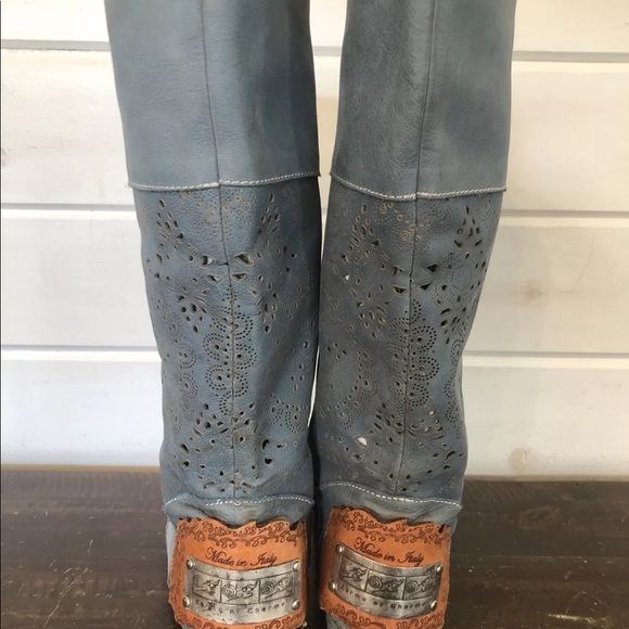 Karma of charme gray blue boots size 38 size 8 - Picture 2 of 5